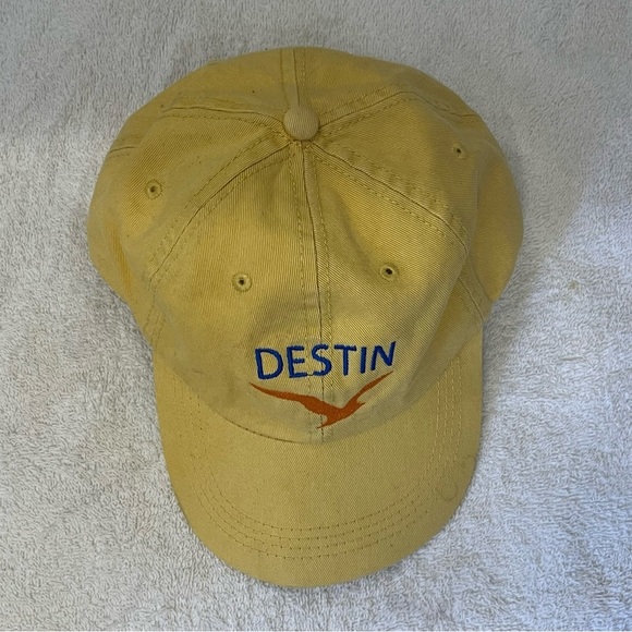 Paradies Gold Adjustable Cotton Baseball Cap with Embroidered DESTIN art/type - Picture 12 of 14